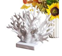 Coral Statue - Resin, 7.09x5.91in Artificial Ornament Realistic Realistic Reef Design | Coastal Style Nautical Home Decoration Faux Coral Sculpture, Sea-Themed Decor For Living Room, Entrance Hall