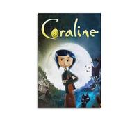 Coraline And The Secret Door Main Character Classics Art Poster Pintura Decorativa Lienzo Arte de Pared Salón Póster Dormitorio Pintura 08 x 12 pulgadas (20 x 30 cm)