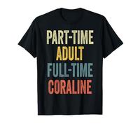 Coraline Personalized Retro Girls Part-Time Coraline Name Camiseta