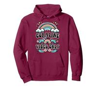 Coraline Vibes Only Cute Retro Girls Coraline Nombre Sudadera con Capucha, Unisex para Adultos, Granate, S