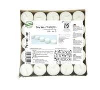 Coraz Home - Velas de té naturales sin perfume hechas de velas de cera de soja con 4 u 7-8 horas de tiempo de combustión Candlelitas Sin parafina en un vaso transparente reciclable