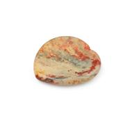 Corazón Ágata loca Piedra Natural - Cristal Pulidos con Propiedades Energéticas, corazón piedra pulida, piedra preocupación corazón 4 x 4 x 0,7 CM (Ágata loca)
