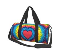 Corazón Amor Arco Iris Tie Dye, Bolsa de Viaje de Gran Capacidad, Bolso Redondo, Bolsa de Viaje Deportiva, Bolsa de Mano, Bolsa de Fitness