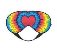 Corazón Amor Arco Iris Tie Dye, Cubreojos completos Antifaz bloqueador de luz Antifaz para dormir Antifaz suave con los ojos vendados Noche