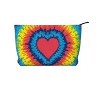 Corazón Amor Arcoíris Tie Dye,Neceser de Pana, Neceser de Maquillaje portátil, Neceser de Viaje