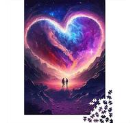 Corazón Amor Cósmico 1000 Piezas Cartón Resistente Rompecabezas Premium Amantes De La Familia Alivio del Estrés Regalos Paquete De Valor 70x50cm/1000pcs