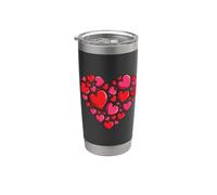 Corazón Amor Vaso térmico de acero inoxidable de doble pared