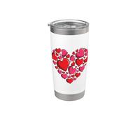 Corazón Amor Vaso térmico de acero inoxidable de doble pared