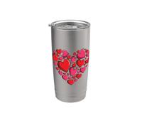 Corazón Amor Vaso térmico de acero inoxidable de doble pared