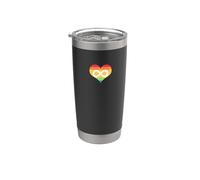 Corazón/amor y orgullo para la bandera autista Vaso térmico de acero inoxidable de doble pared