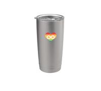 Corazón/amor y orgullo para la bandera autista Vaso térmico de acero inoxidable de doble pared