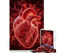 Corazón anatómico con Venas y arterias Rompecabezas de 1000 Piezas Habilidad lógica Ocio Consciente Ensamblaje preciso Regalo Original (38x52cm)