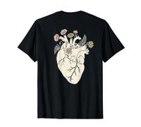 Corazón anatómico Floral - Biología estética Arte médico Camiseta