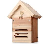 corazón Animal Salvaje | Mariquita Casa - efugio y Ayuda de invernada para Mariquitas de Madera Maciza atornillada, Resistente a la Intemperie y sin Tratamiento, Hotel para Insectos de Madera