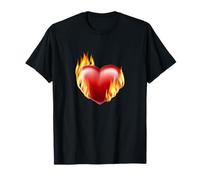 Corazón ardiente en llamas Camiseta
