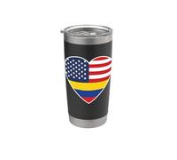 Corazón bandera americana Columbia Vaso térmico de acero inoxidable de doble pared