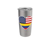 Corazón bandera americana Columbia Vaso térmico de acero inoxidable de doble pared