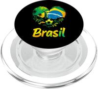 Corazón Bandera Brasil PopSockets PopGrip para MagSafe