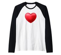 Corazón | Big Love Loving Valentine Día de San Valentín Camiseta Manga Raglan