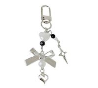 Corazón Bowknot Phone Lanyard Unique Heart Bowknot Bag Charm Phone Lanyard For Trendy And Sweet Fashion Lover, Lanyard, como se muestra