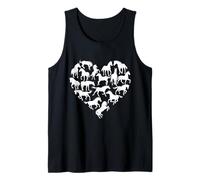 Corazón Caballo Amor Camisa Caballo Amor Montando Chica Caballos Camiseta sin Mangas