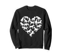 Corazón Caballo Amor Camisa Caballo Amor Montando Chica Caballos Sudadera