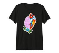 Corazón Cerebro Empático Conexión Flor Camiseta Premium