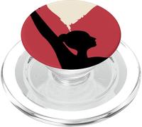 Corazón Cheetah Leopard My Heart Beats For Gymnastics PopSockets PopGrip para MagSafe
