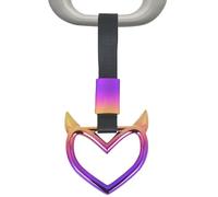 Corazón Coche Correas de Manija Coche Charm Deslizante | Anillos decorativos para decoración parachoques trasero autobús camioneta autocaravana exterior interior