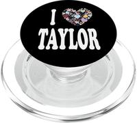 Corazón Colorido Mi Nombre es Taylor Nombre I Love Taylor PopSockets PopGrip para MagSafe