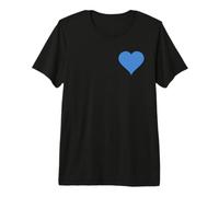 Corazón con el Color de la Bandera de Melilla Camiseta Premium