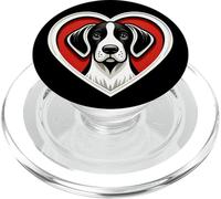 Corazón con Forma de Puntero inglés, Lindo Cachorro, Amante de los Perros, Refugio de Rescate PopSockets PopGrip para MagSafe