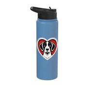 Corazón con forma de puntero inglés, lindo cachorro, amante de los perros, refugio de rescate Stainless Steel Insulated Water Bottle