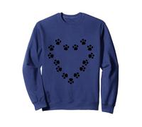 Corazón con Huellas de Perro - Regalo para Amantes Animales Sudadera