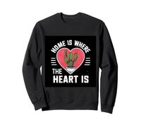 Corazón con un Texto Adecuado y Cactus para Amigos de jardín Sudadera