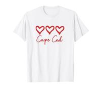 Corazón de Amor Cape Cod Corazones de Playa rústica Massachusetts Camiseta