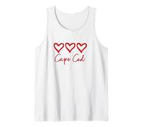 Corazón de Amor Cape Cod Corazones de Playa rústica Massachusetts Camiseta sin Mangas