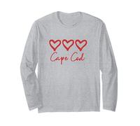 Corazón de Amor Cape Cod Corazones de Playa rústica Massachusetts Manga Larga