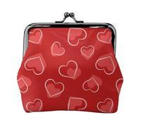 Corazón de Amor para el Día de San Valentín,Monedero de Piel sintética, Carteras pequeñas, Monedero con Cierre de Broche