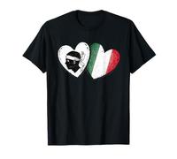 Corazón de Bandera de Córcega Italia con diseño de Isla del Orgullo Corso Camiseta
