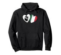 Corazón de Bandera de Córcega Italia con diseño de Isla del Orgullo Corso Sudadera con Capucha