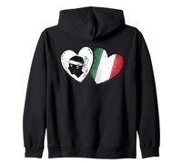 Corazón de Bandera de Córcega Italia con diseño de Isla del Orgullo Corso Sudadera con Capucha