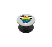Corazón de Bandera del Orgullo de Straight Ally PopSockets PopGrip Adhesivo