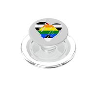 Corazón de Bandera del Orgullo de Straight Ally PopSockets PopGrip para MagSafe
