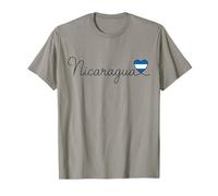 Corazón de Bandera escrita a Mano de Nicaragua Camiseta