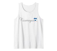 Corazón de Bandera escrita a Mano de Nicaragua Camiseta sin Mangas