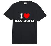 Corazón de béisbol I Love Baseball Comfort Colors Adult Heavyweight T-Shirt