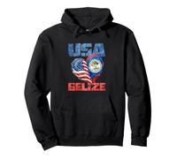 Corazón de Belice USA Sudadera con Capucha