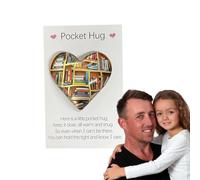 Corazón de bolsillo, abrazos de bolsillo para amigos,Divertido abrazo de bolsillo en forma de corazón - Abrazo de decoración especial lindo bolsillo animar, animar tarjetas de felicitación para