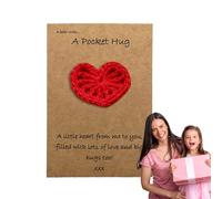 Corazón De Bolsillo - Tarjeta De Ganchillo, Corazones Pequeños Hechos A Mano, Mensaje De Amor Emotivo, Recuerdo Artesanal, Detalle Encantador, Pequeño Detalle Sentimental, Diseño Único Con Par